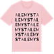 Pink Cotton t-shirt med Alemyst ordlek t-shirt