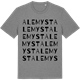 Mid Heather Gray t-shirt med Alemyst ordlek t-shirt