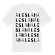White t-shirt med Åleslån ordlek t-shirt