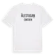 White t-shirt med Ålestugan i Sverige t-shirt