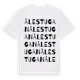 White t-shirt med Ålestugan ordlek t-shirt