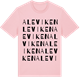 Pink Cotton t-shirt med Aleviken ordlek t-shirt