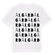 White t-shirt med Ålgård ordlek t-shirt
