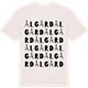Vintage White t-shirt med Ålgård ordlek t-shirt