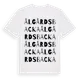White t-shirt med Ålgårdsbacka ordlek t-shirt
