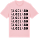 Pink Cotton t-shirt med Älgeland ordlek t-shirt