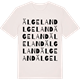 Vintage White t-shirt med Älgeland ordlek t-shirt