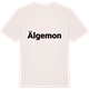 Vintage White t-shirt med Älgemon fetstil t-shirt