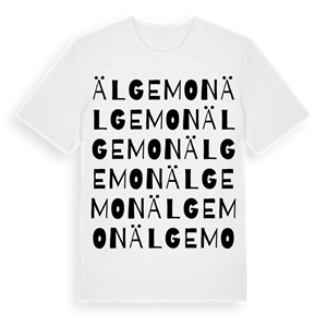 Älgemon ordlek t-shirt – ekologisk bomull t-shirt från Pinshirt
