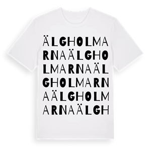 Älgholmarna ordlek t-shirt – ekologisk bomull t-shirt från Pinshirt