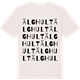 Vintage White t-shirt med Älghult ordlek t-shirt