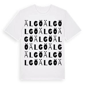 Älgö ordlek t-shirt – ekologisk bomull t-shirt från Pinshirt