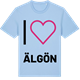 Blue Soul t-shirt med Jag älskar Älgön t-shirt stort tryck