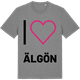 Mid Heather Gray t-shirt med Jag älskar Älgön t-shirt stort tryck