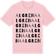 Pink Cotton t-shirt med Algrena ordlek t-shirt