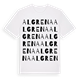 White t-shirt med Algrena ordlek t-shirt