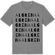 Mid Heather Gray t-shirt med Algrena ordlek t-shirt