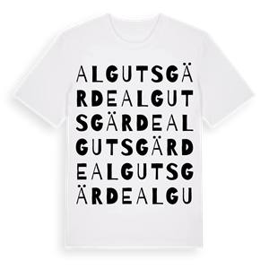 Algutsgärde ordlek t-shirt – ekologisk bomull t-shirt från Pinshirt