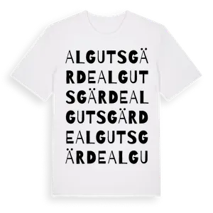 Algutsgärde ordlek t-shirt – ekologisk bomull t-shirt från Pinshirt