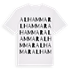 White t-shirt med Alhammar ordlek t-shirt
