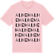 Pink Cotton t-shirt med Alhem ordlek t-shirt