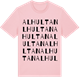 Pink Cotton t-shirt med Alhultan ordlek t-shirt