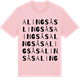 Pink Cotton t-shirt med Alingsås ordlek t-shirt