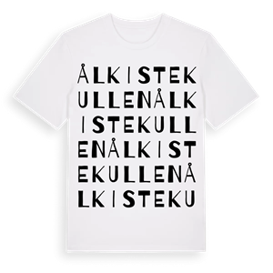 Ålkistekullen ordlek t-shirt – ekologisk bomull t-shirt från Pinshirt
