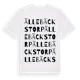 White t-shirt med Ällebäckstorp ordlek t-shirt
