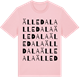 Pink Cotton t-shirt med Älledala ordlek t-shirt