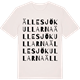 Vintage White t-shirt med Ällesjökullarna ordlek t-shirt