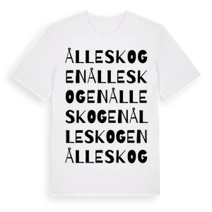 Ålleskogen ordlek t-shirt – ekologisk bomull t-shirt från Pinshirt