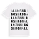 White t-shirt med Allmänningsbron ordlek t-shirt