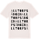 Vintage White t-shirt med Alltorpsängen ordlek t-shirt