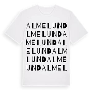 Almelund ordlek t-shirt – ekologisk bomull t-shirt från Pinshirt