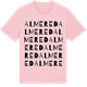 Pink Cotton t-shirt med Almered ordlek t-shirt