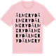 Pink Cotton t-shirt med Älmeryd ordlek t-shirt
