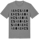Mid Heather Gray t-shirt med Almesabo ordlek t-shirt