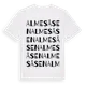 White t-shirt med Almesåsen ordlek t-shirt