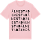Pink Cotton t-shirt med Älmestad ordlek t-shirt