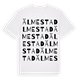 White t-shirt med Älmestad ordlek t-shirt