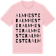 Pink Cotton t-shirt med Almhester ordlek t-shirt