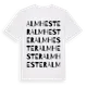 White t-shirt med Almhester ordlek t-shirt