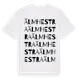 White t-shirt med Älmhestra ordlek t-shirt