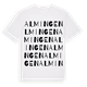 White t-shirt med Almingen ordlek t-shirt