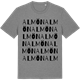Mid Heather Gray t-shirt med Almön ordlek t-shirt