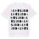 White t-shirt med Almösund ordlek t-shirt