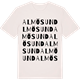 Vintage White t-shirt med Almösund ordlek t-shirt