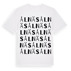 Ålnäs ordlek t-shirt – ekologisk bomull t-shirt från Pinshirt