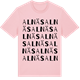 Pink Cotton t-shirt med Alnäs ordlek t-shirt